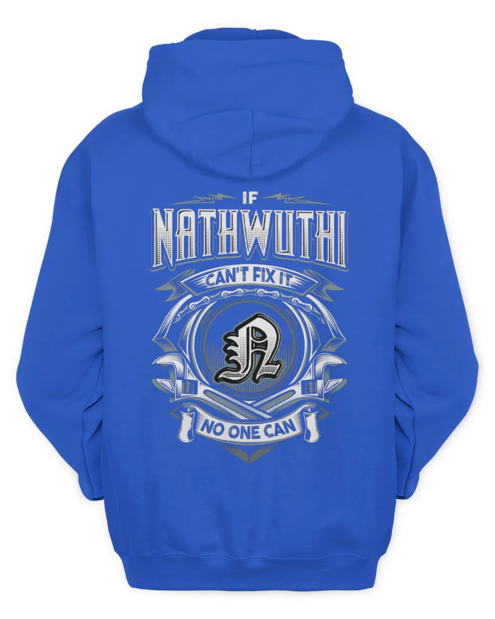 NATHWUTHI AP81-K4-626 - Personalized Ahmed Quote Apparel “If Ahmed Can't Fix It, No One Can” - Unisex Hoodie - Royal