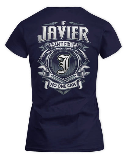 JAVIER AP81-K4-626 - Personalized Ahmed Quote Apparel “If Ahmed Can't Fix It, No One Can” - Women's Standard T-Shirt - Navy