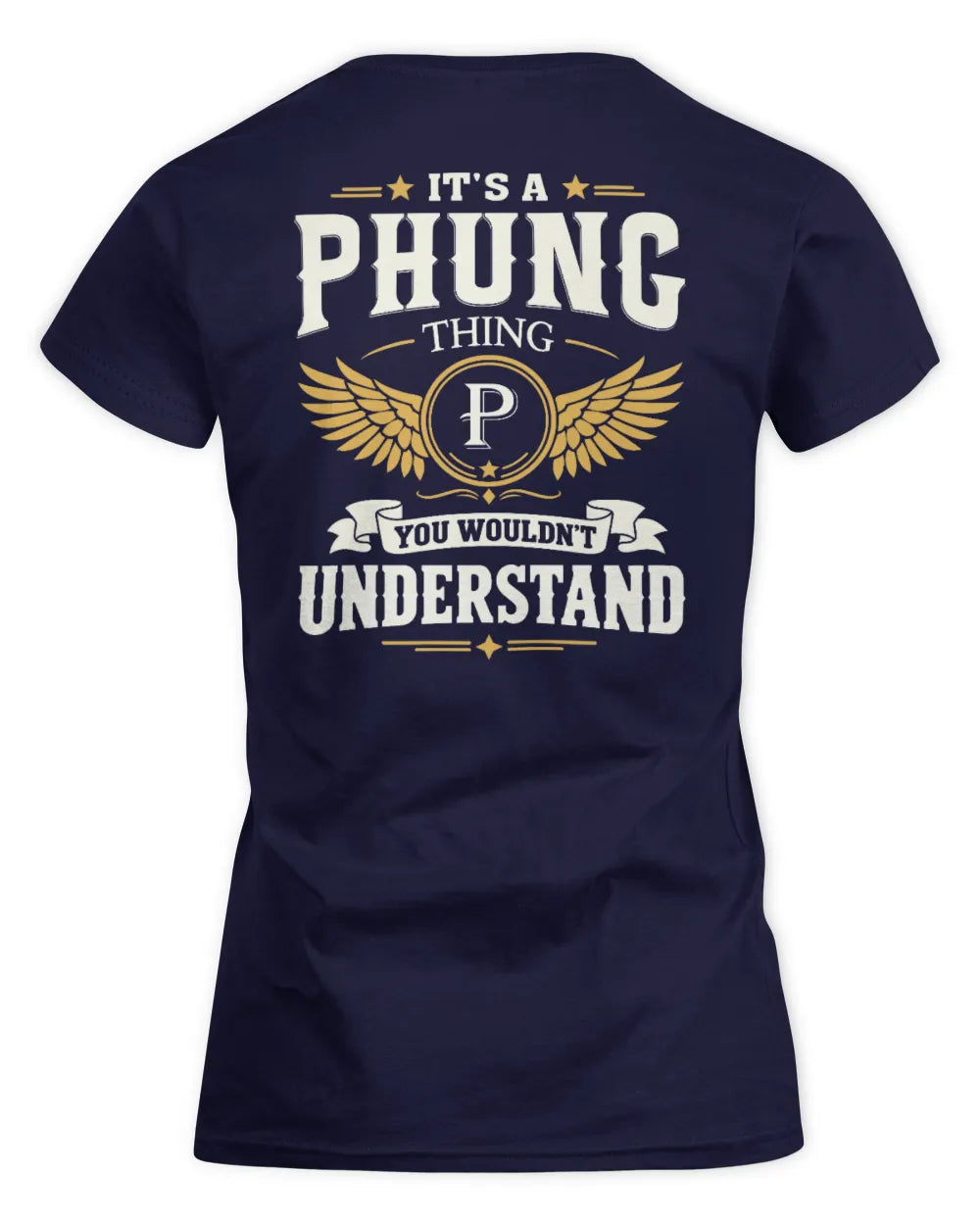 PHUNG KT06-M008 It’s a [NAME] Thing – You Wouldn’t Understand | Personalized Vintage T-Shirt - Women's Standard T-Shirt - Navy