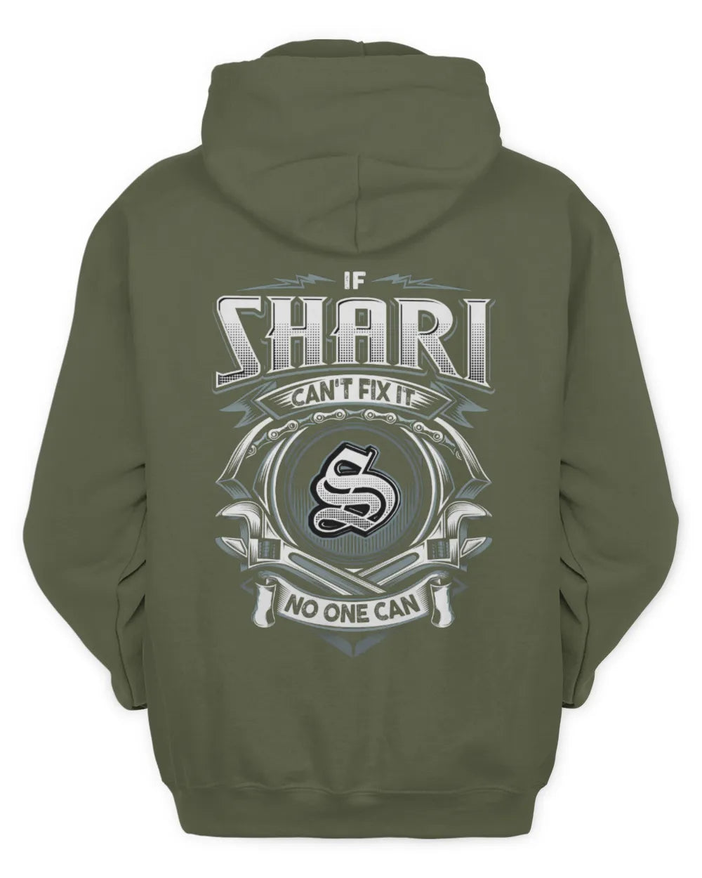 SHARI AP81-K4-626 - Personalized Ahmed Quote Apparel “If Ahmed Can't Fix It, No One Can” - Unisex Hoodie - Military Green