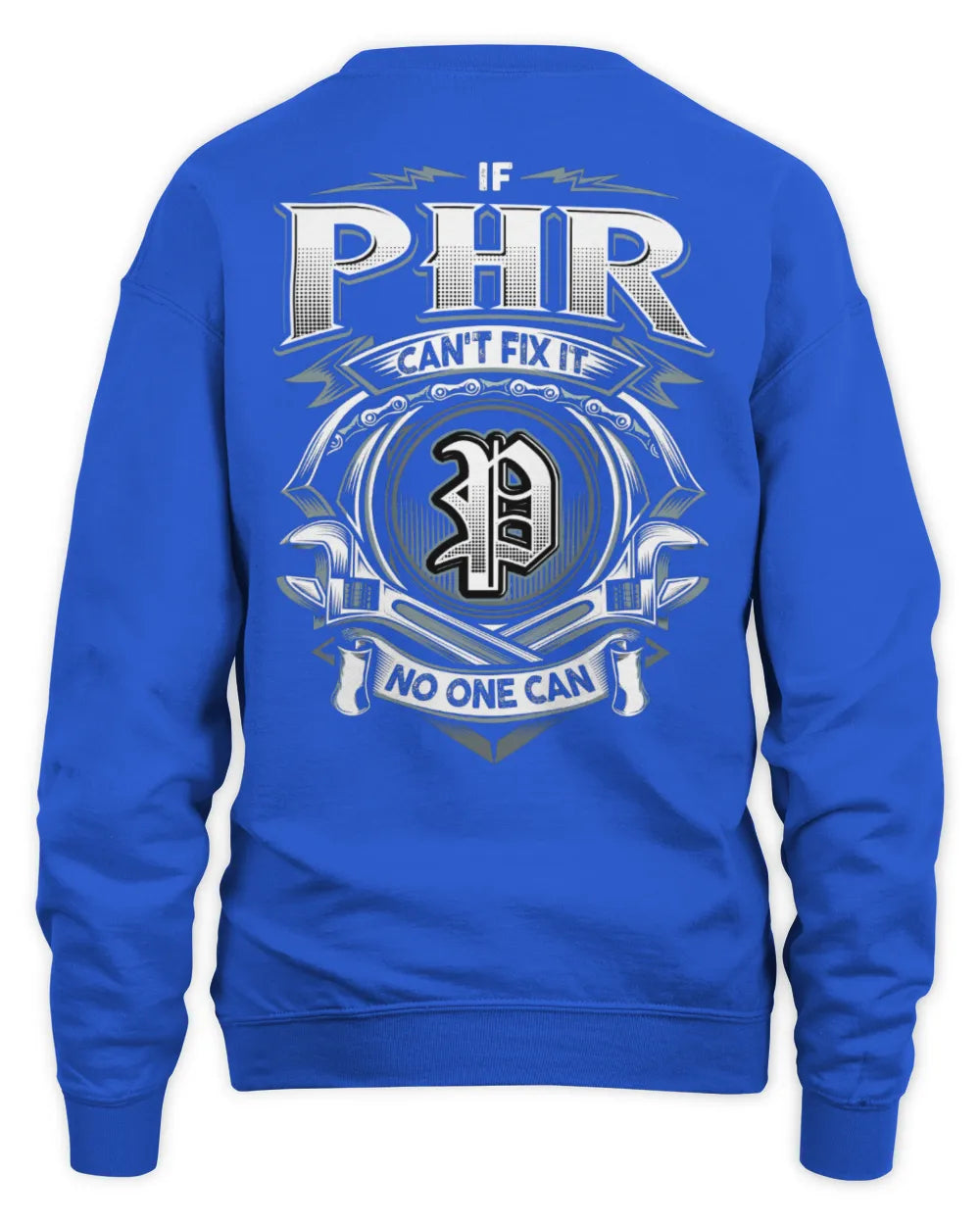 PHR AP81-K4-626 - Personalized Ahmed Quote Apparel “If Ahmed Can't Fix It, No One Can” - Unisex Sweatshirt - Royal