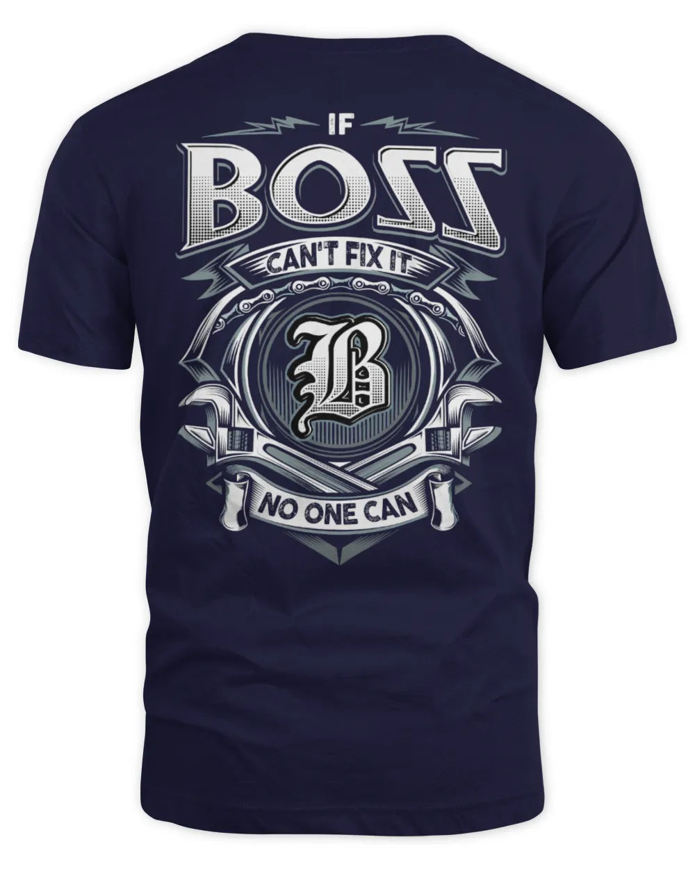 BOSS AP81-K4-626 - Personalized Ahmed Quote Apparel “If Ahmed Can't Fix It, No One Can” - Unisex Standard T-Shirt - Navy