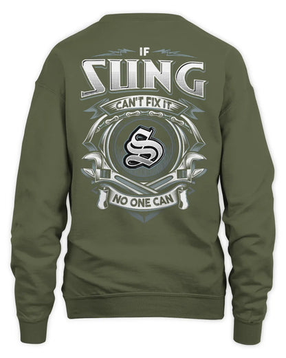 SUNG AP81-K4-626 - Personalized Ahmed Quote Apparel “If Ahmed Can't Fix It, No One Can” - Unisex Sweatshirt - Military Green