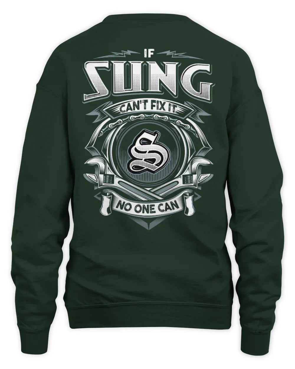 SUNG AP81-K4-626 - Personalized Ahmed Quote Apparel “If Ahmed Can't Fix It, No One Can” - Unisex Sweatshirt - Forest Green