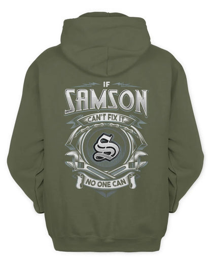 SAMSON AP81-K4-626 - Personalized Ahmed Quote Apparel “If Ahmed Can't Fix It, No One Can” - Unisex Hoodie - Military Green