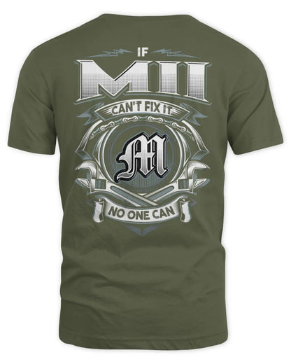 MII AP81-K4-626 - Personalized Ahmed Quote Apparel “If Ahmed Can't Fix It, No One Can” - Unisex Standard T-Shirt - Military Green