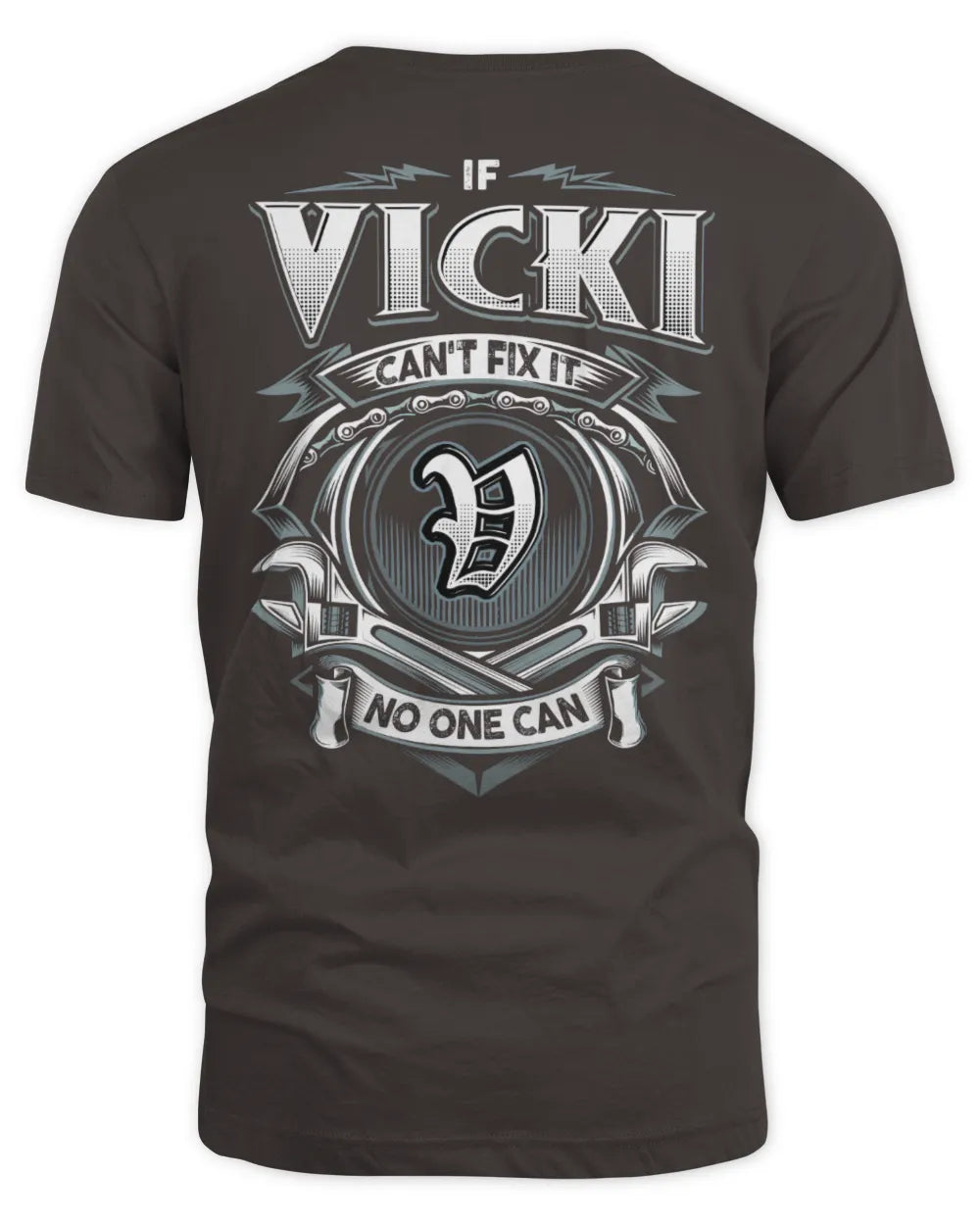 VICKI AP81-K4-626 - Personalized Ahmed Quote Apparel “If Ahmed Can't Fix It, No One Can” - Unisex Standard T-Shirt - Dark Chocolate