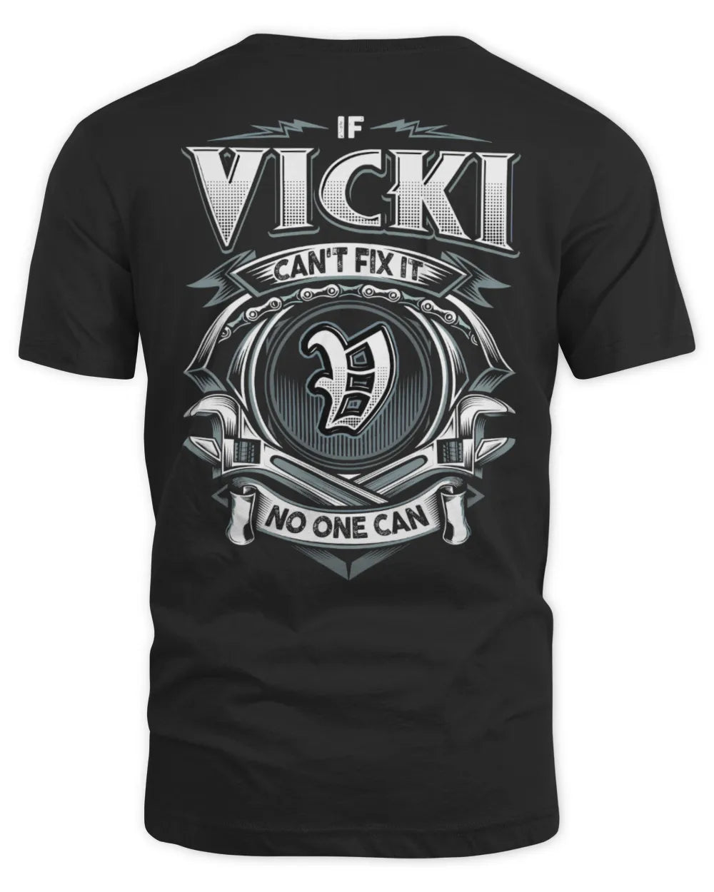 VICKI AP81-K4-626 - Personalized Ahmed Quote Apparel “If Ahmed Can't Fix It, No One Can” - Unisex Standard T-Shirt - Black