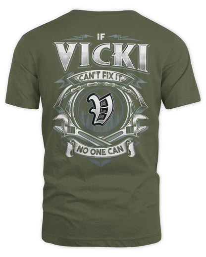 VICKI AP81-K4-626 - Personalized Ahmed Quote Apparel “If Ahmed Can't Fix It, No One Can” - Unisex Standard T-Shirt - Military Green