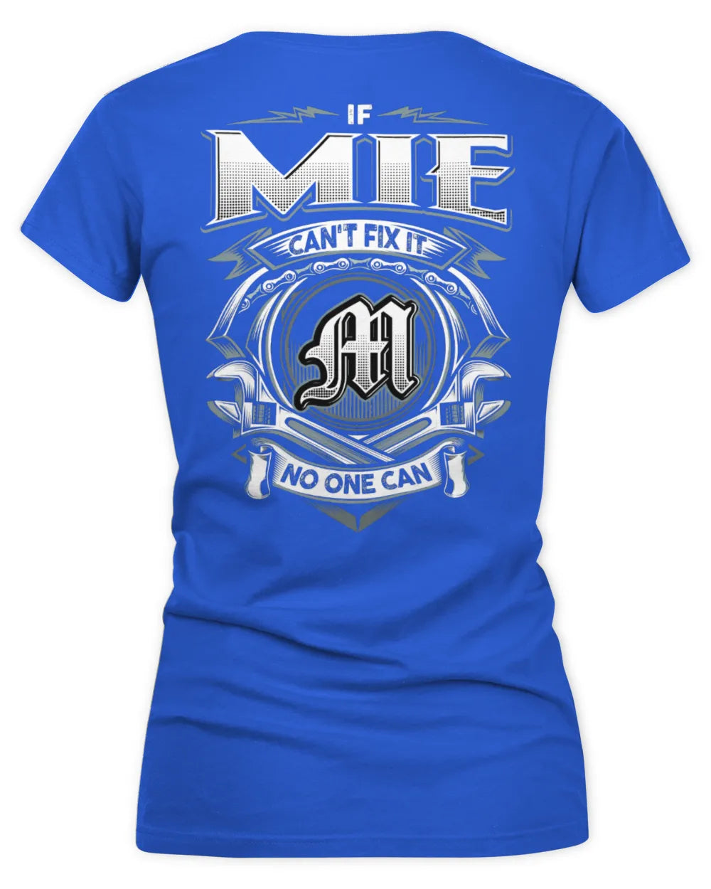 MIE AP81-K4-626 - Personalized Ahmed Quote Apparel “If Ahmed Can't Fix It, No One Can” - Women's V-Neck T-Shirt - Royal