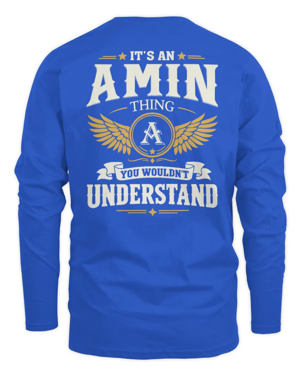 AMIN KT06-M008 It’s a [NAME] Thing – You Wouldn’t Understand | Personalized Vintage T-Shirt - Men's Long Sleeved T-Shirt - Royal