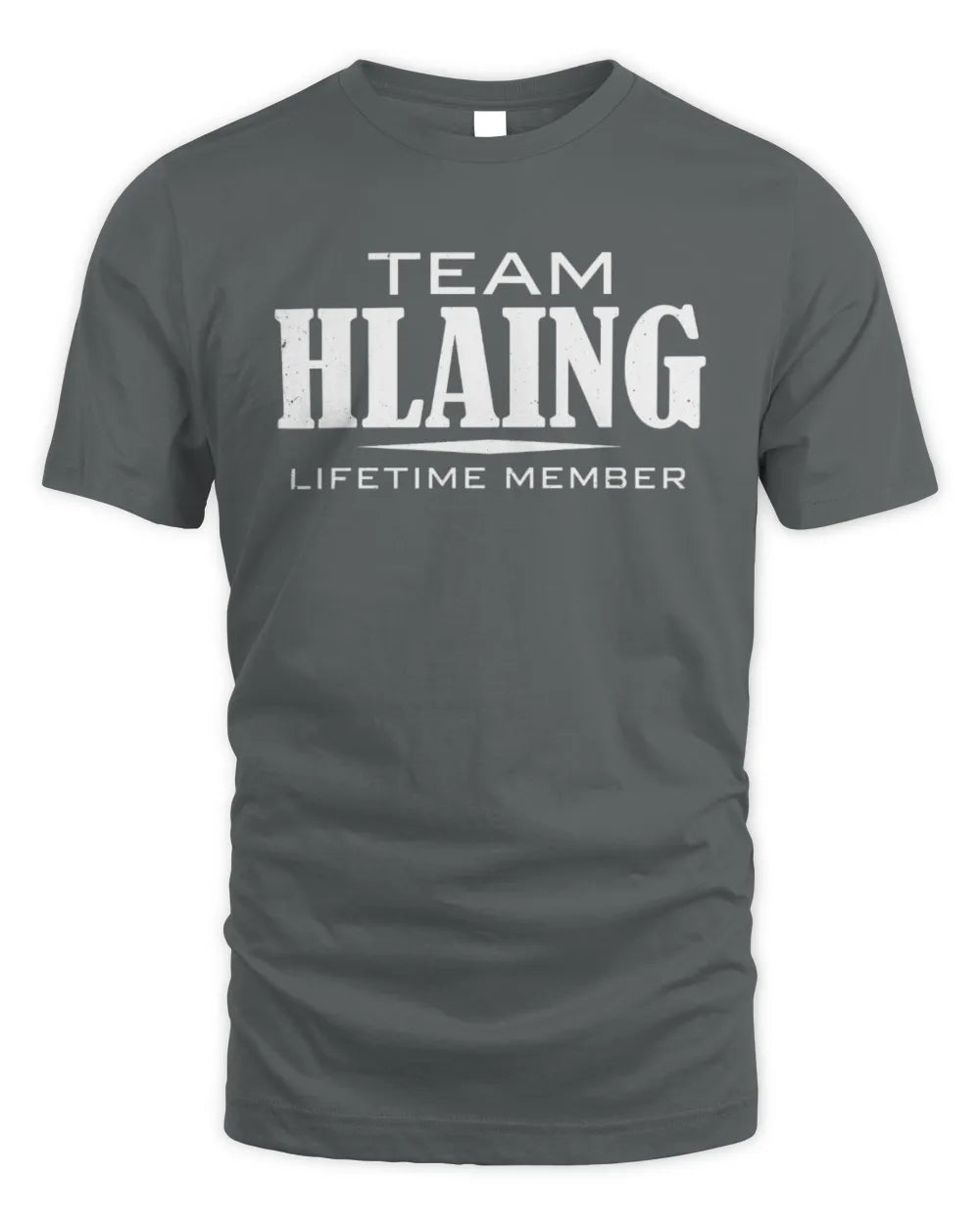 HLAING BL62-K4-128 - Personalized “Team NAME Lifetime Member” - Unisex Standard T-Shirt - Charcoal