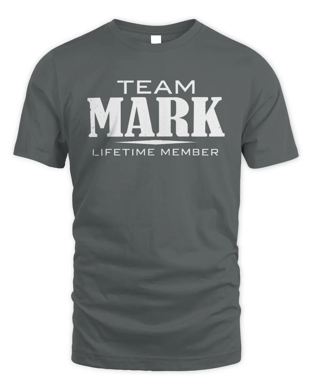 MARK BL62-K4-128 - Personalized “Team NAME Lifetime Member” - Unisex Standard T-Shirt - Charcoal