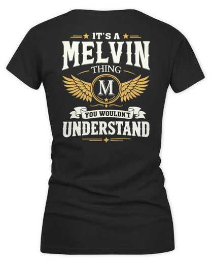 MELVIN KT06-M008 It’s a [NAME] Thing – You Wouldn’t Understand | Personalized Vintage T-Shirt - Women's V-Neck T-Shirt - Black