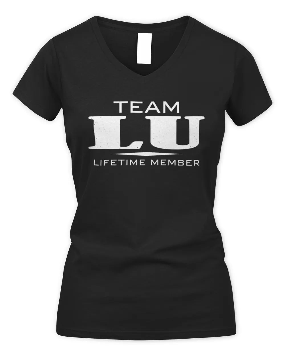 LU BL62-K4-128 - Personalized “Team NAME Lifetime Member” - Women's V-Neck T-Shirt - Black