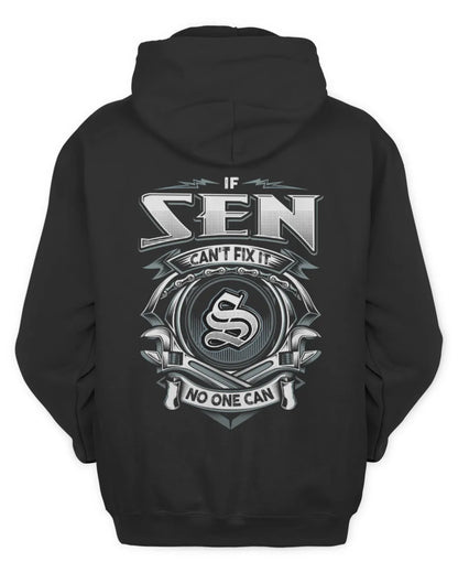 SEN AP81-K4-626 - Personalized Ahmed Quote Apparel “If Ahmed Can't Fix It, No One Can” - Unisex Hoodie - Black