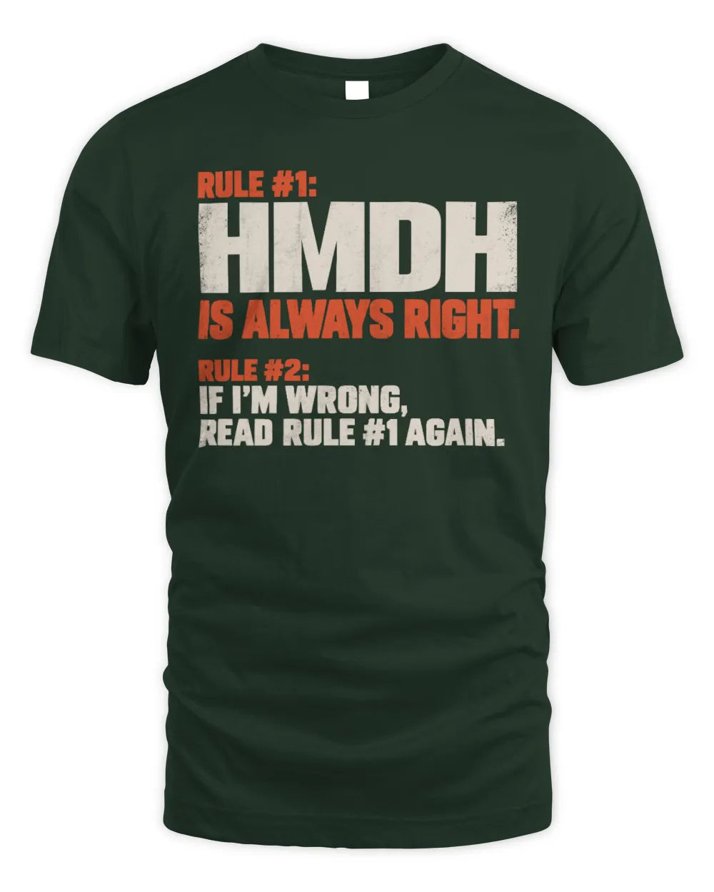 HMDH NP1-H006 
Always Right Personalized Name T-Shirt – Funny Custom Name Shirt - Unisex Standard T-Shirt - Forest Green