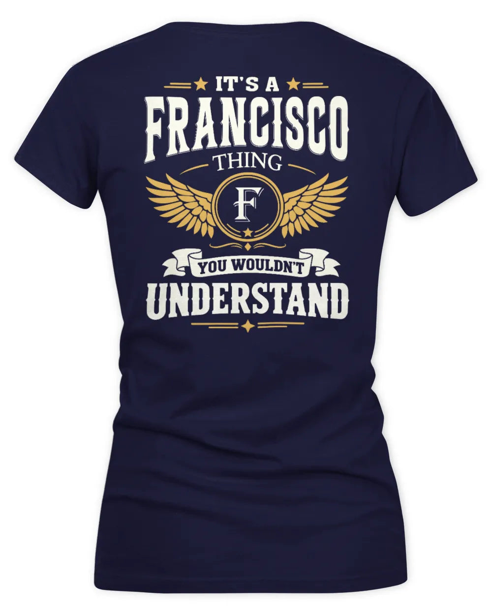 FRANCISCO KT06-M008 It’s a [NAME] Thing – You Wouldn’t Understand | Personalized Vintage T-Shirt - Women's V-Neck T-Shirt - Navy