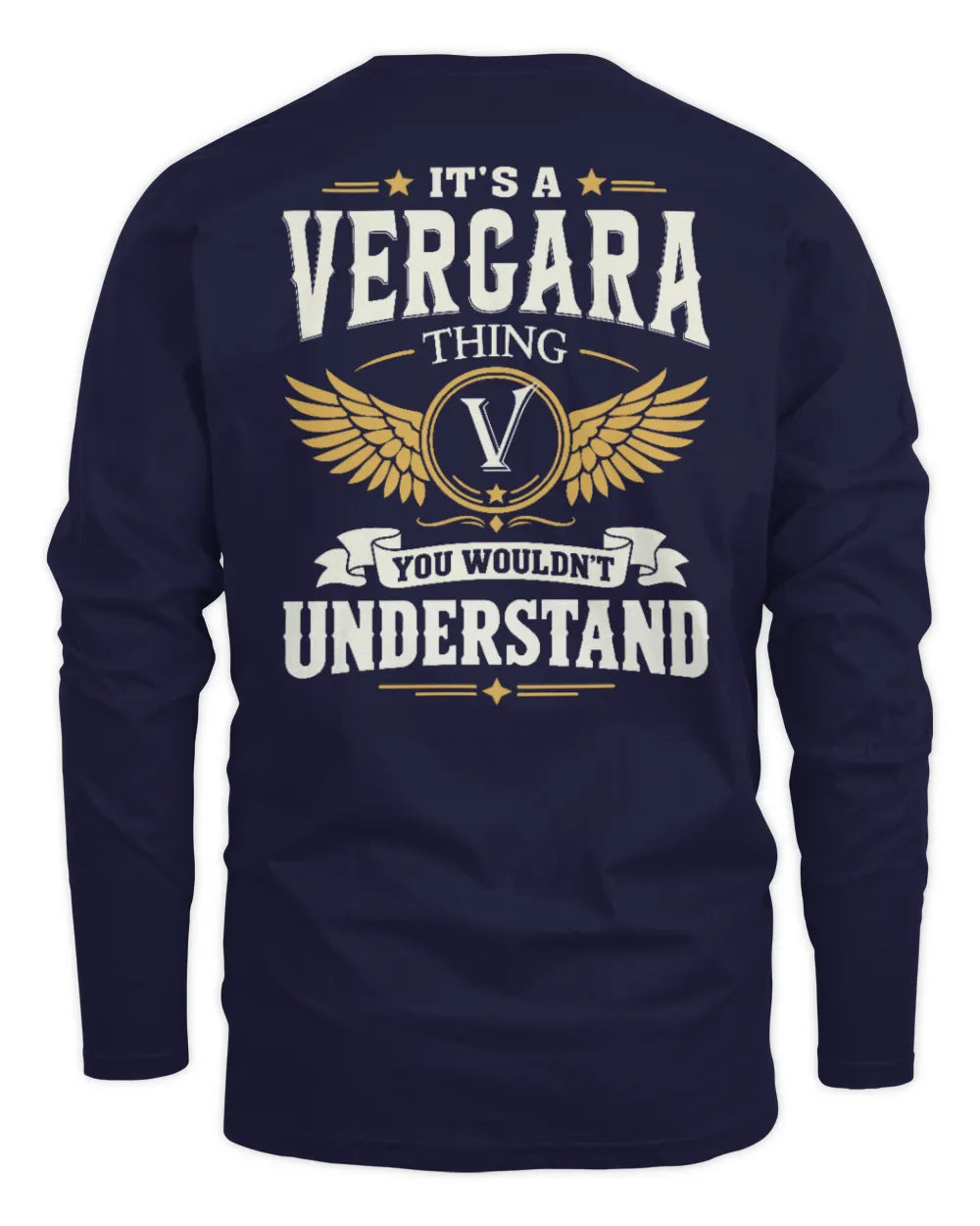 VERGARA KT06-M008 It’s a [NAME] Thing – You Wouldn’t Understand | Personalized Vintage T-Shirt - Men's Long Sleeved T-Shirt - Navy