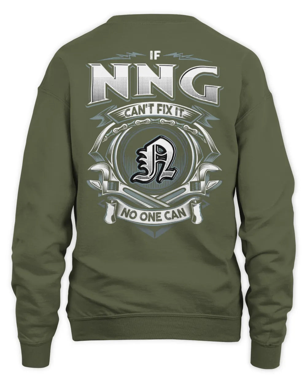 NNG AP81-K4-626 - Personalized Ahmed Quote Apparel “If Ahmed Can't Fix It, No One Can” - Unisex Sweatshirt - Military Green