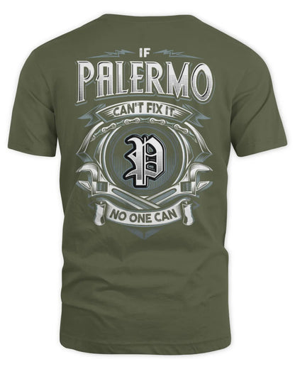 PALERMO AP81-K4-626 - Personalized Ahmed Quote Apparel “If Ahmed Can't Fix It, No One Can” - Unisex Standard T-Shirt - Military Green