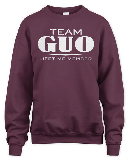 GUO BL62-K4-128 - Personalized “Team NAME Lifetime Member” - Unisex Sweatshirt - Maroon