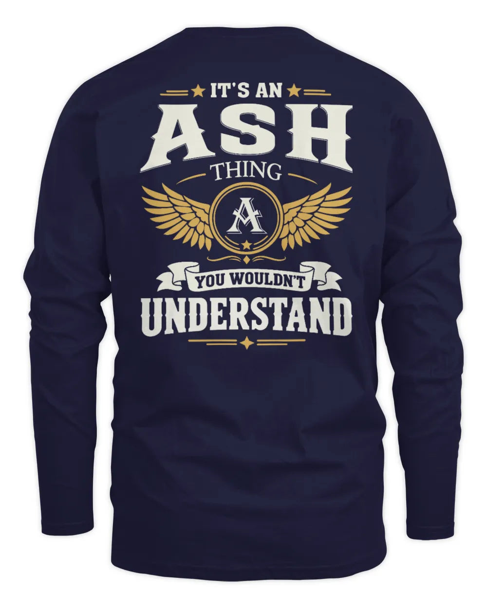 ASH KT06-M008 It’s a [NAME] Thing – You Wouldn’t Understand | Personalized Vintage T-Shirt - Men's Long Sleeved T-Shirt - Navy