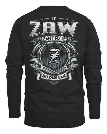 ZAW AP81-K4-626 - Personalized Ahmed Quote Apparel “If Ahmed Can't Fix It, No One Can” - Men's Long Sleeved T-Shirt - Black