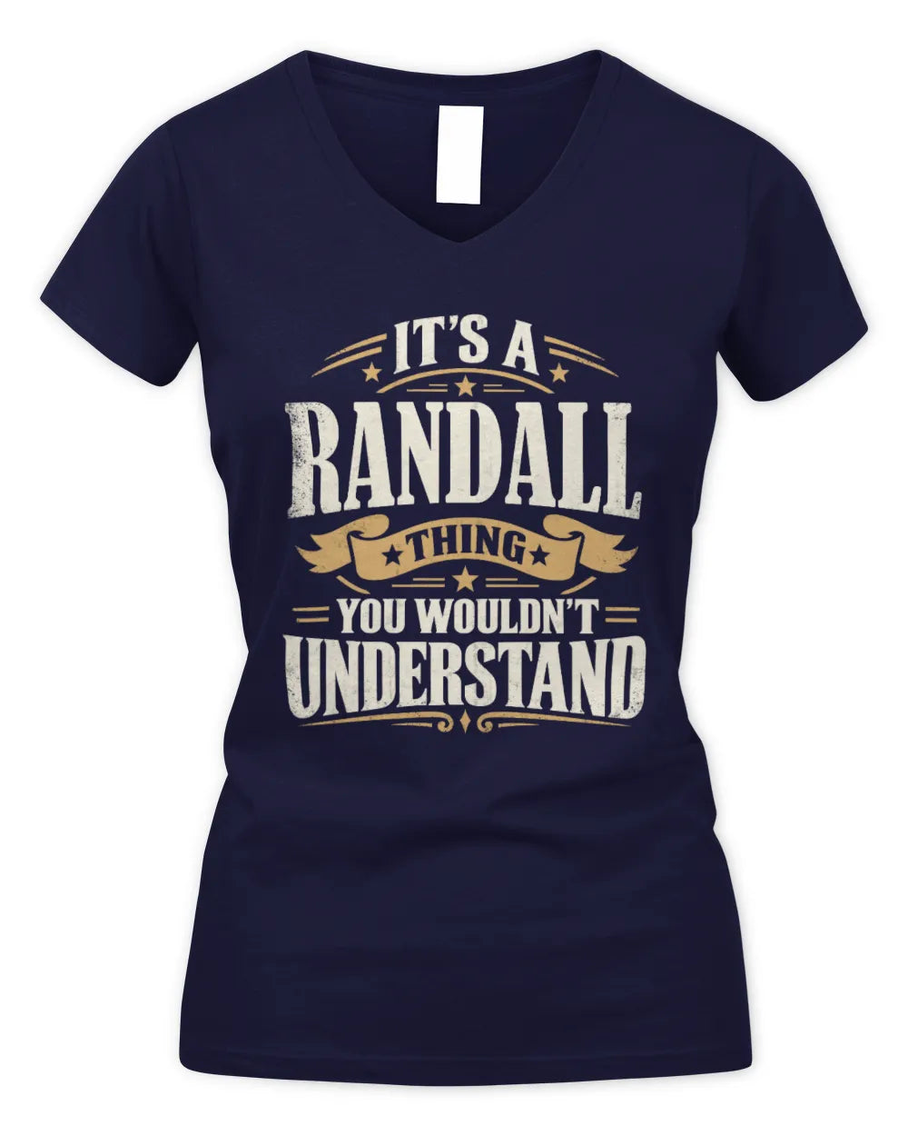 RANDALL P08 TH51 - Personalized “It’s a/an [NAME] Thing – You Wouldn’t Understand” Shirt - Women's V-Neck T-Shirt - Navy