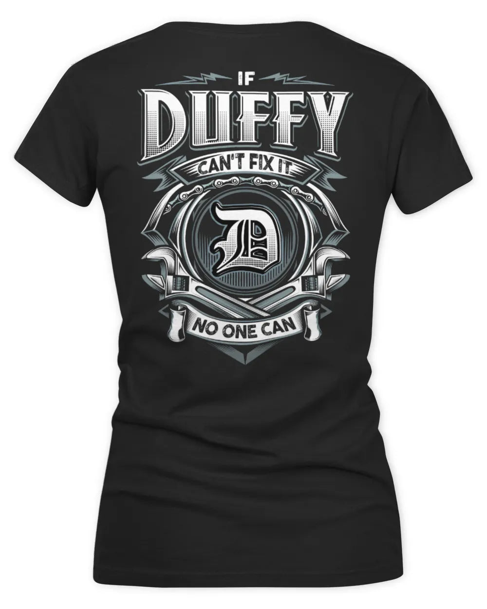 DUFFY AP81-K4-626 - Personalized Ahmed Quote Apparel “If Ahmed Can't Fix It, No One Can” - Women's V-Neck T-Shirt - Black