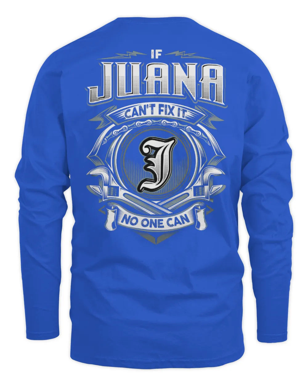 JUANA AP81-K4-626 - Personalized Ahmed Quote Apparel “If Ahmed Can't Fix It, No One Can” - Men's Long Sleeved T-Shirt - Royal