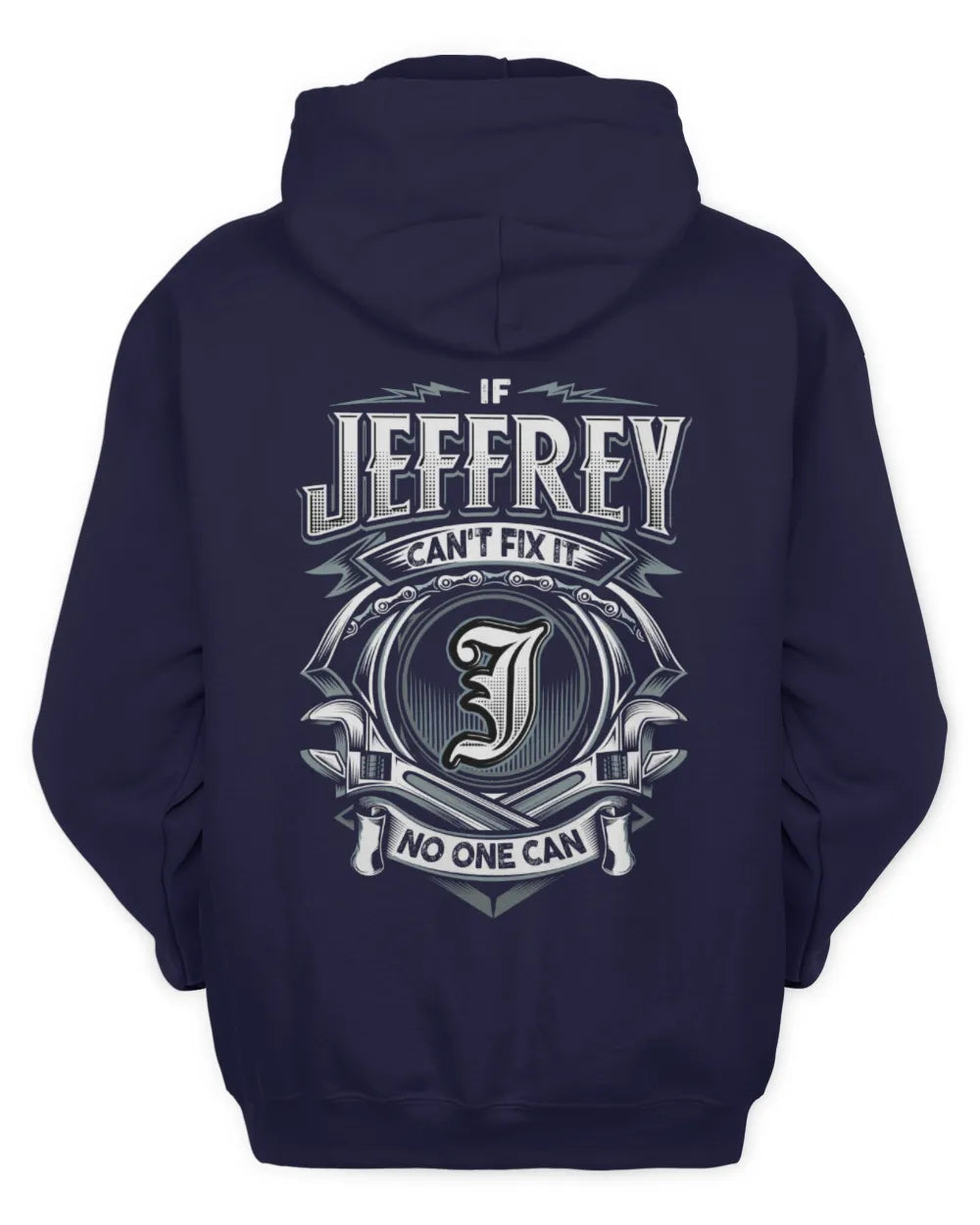 JEFFREY AP81-K4-626 - Personalized Ahmed Quote Apparel “If Ahmed Can't Fix It, No One Can” - Unisex Hoodie - Navy