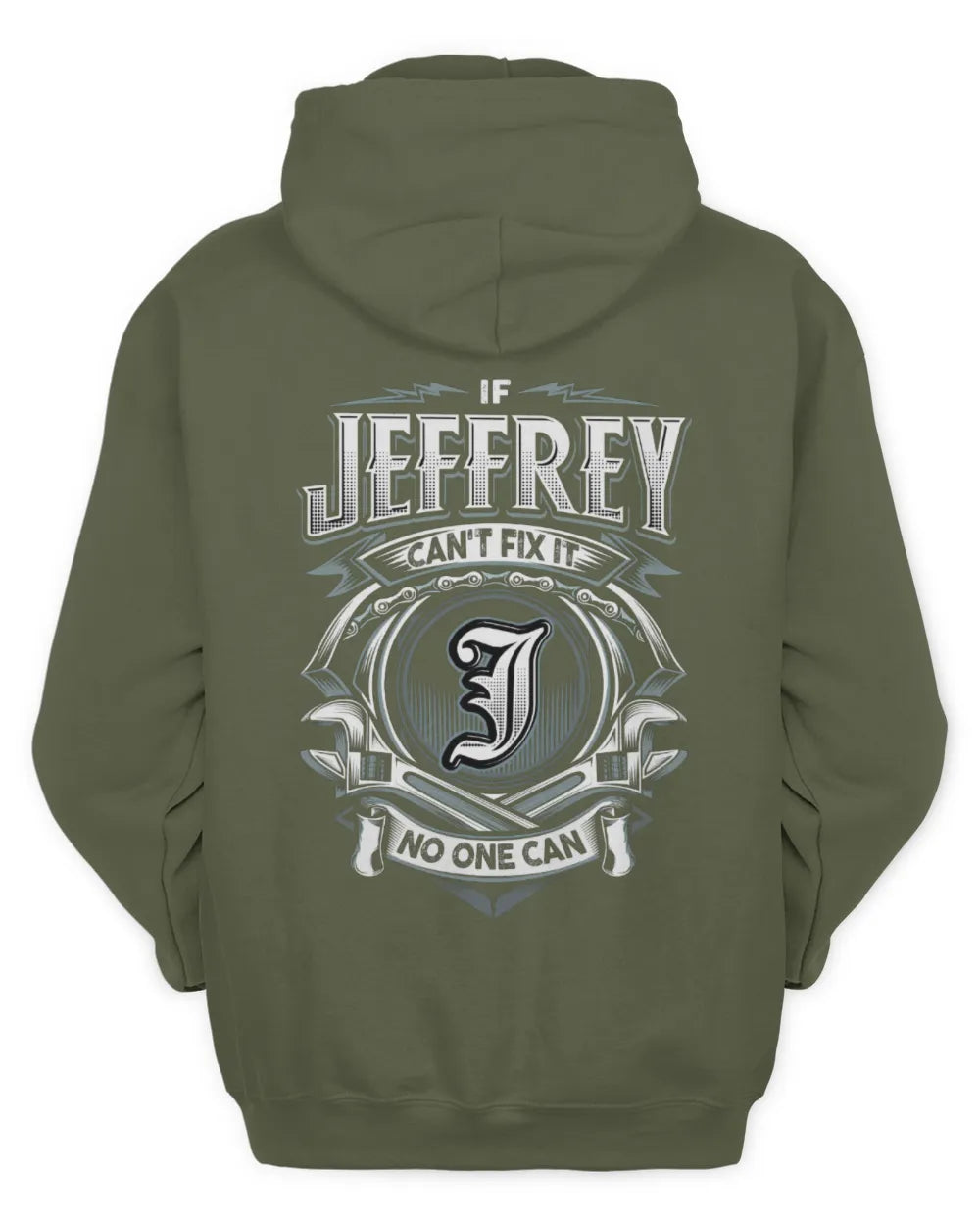 JEFFREY AP81-K4-626 - Personalized Ahmed Quote Apparel “If Ahmed Can't Fix It, No One Can” - Unisex Hoodie - Military Green