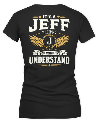 JEFF KT06-M008 It’s a [NAME] Thing – You Wouldn’t Understand | Personalized Vintage T-Shirt - Women's V-Neck T-Shirt - Black
