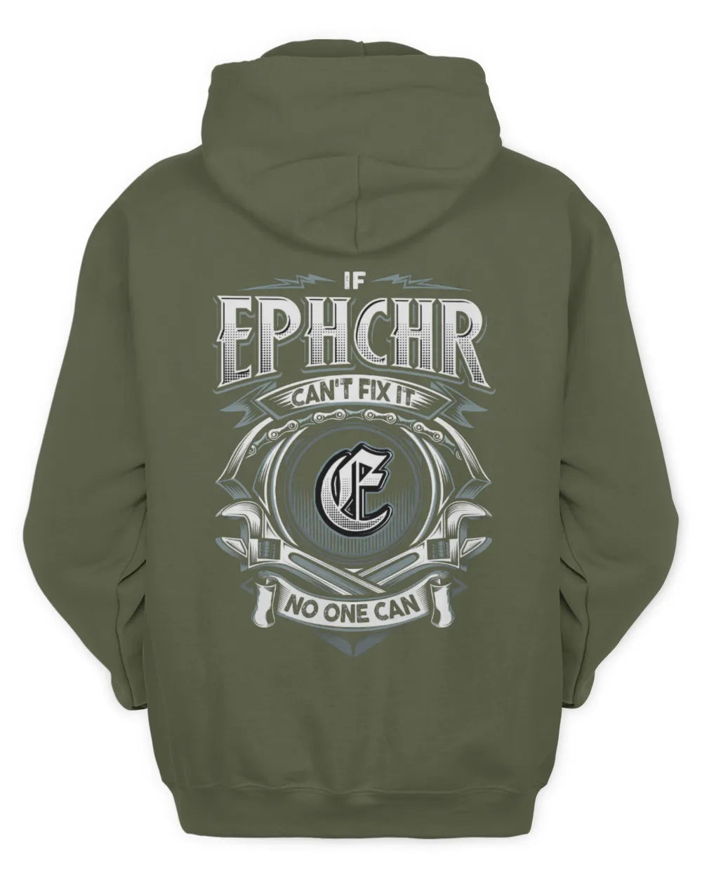 EPHCHR AP81-K4-626 - Personalized Ahmed Quote Apparel “If Ahmed Can't Fix It, No One Can” - Unisex Hoodie - Military Green