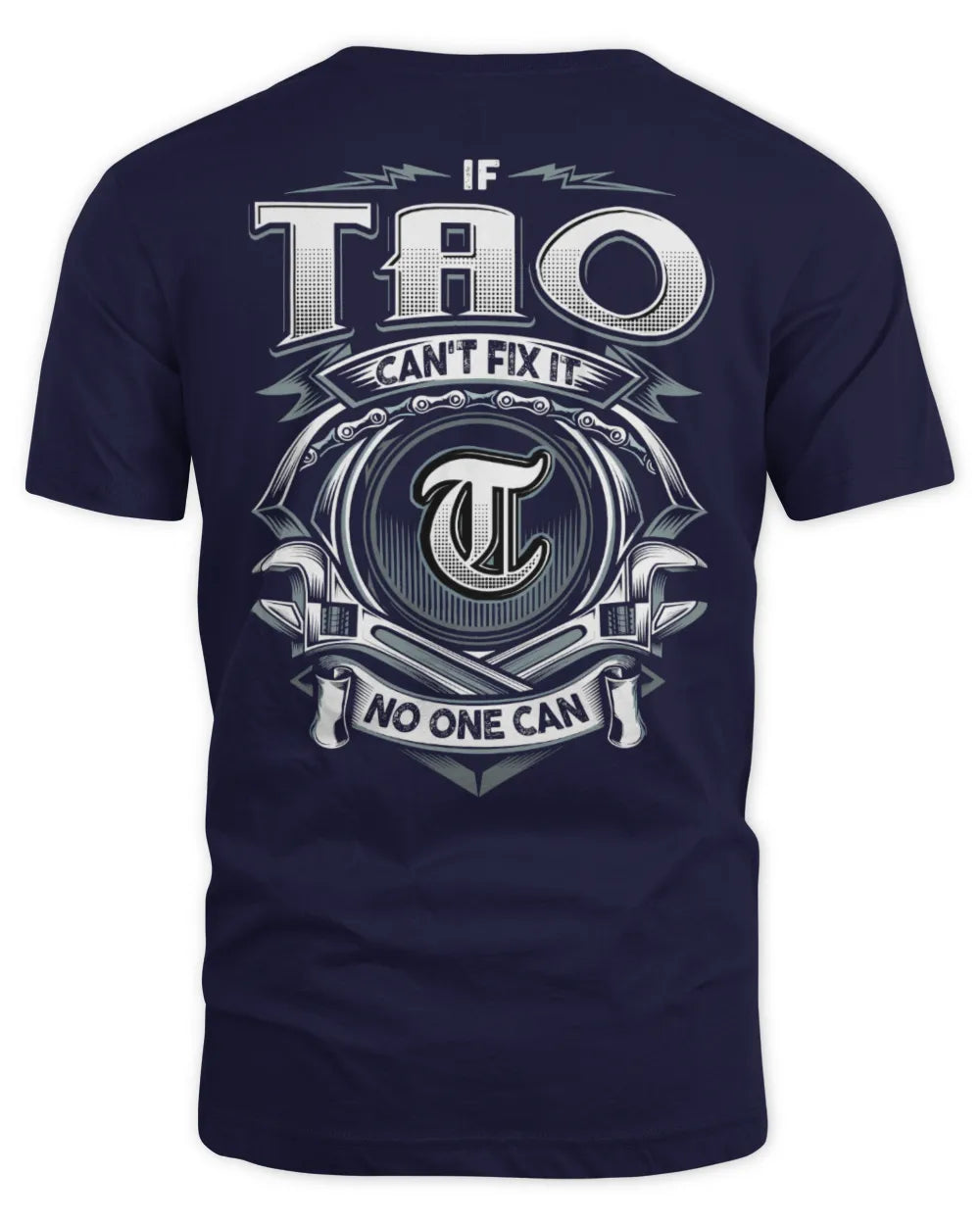 TAO AP81-K4-626 - Personalized Ahmed Quote Apparel “If Ahmed Can't Fix It, No One Can” - Unisex Standard T-Shirt - Navy