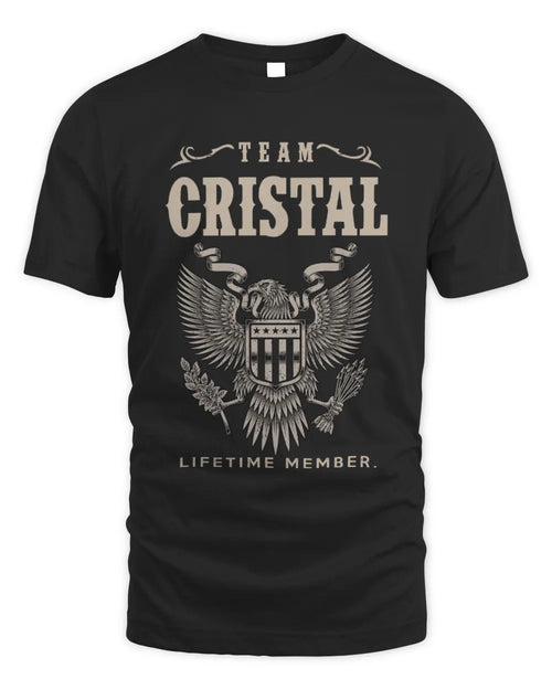 CRISTAL TP06-K82 – Personalized Classic Style Apparel “Team NAME Lifetime Member” - Unisex Standard T-Shirt - Black