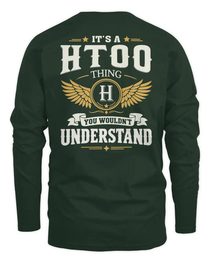 HTOO KT06-M008 It’s a [NAME] Thing – You Wouldn’t Understand | Personalized Vintage T-Shirt - Men's Long Sleeved T-Shirt - Forest Green