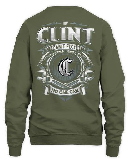 CLINT AP81-K4-626 - Personalized Ahmed Quote Apparel “If Ahmed Can't Fix It, No One Can” - Unisex Sweatshirt - Military Green