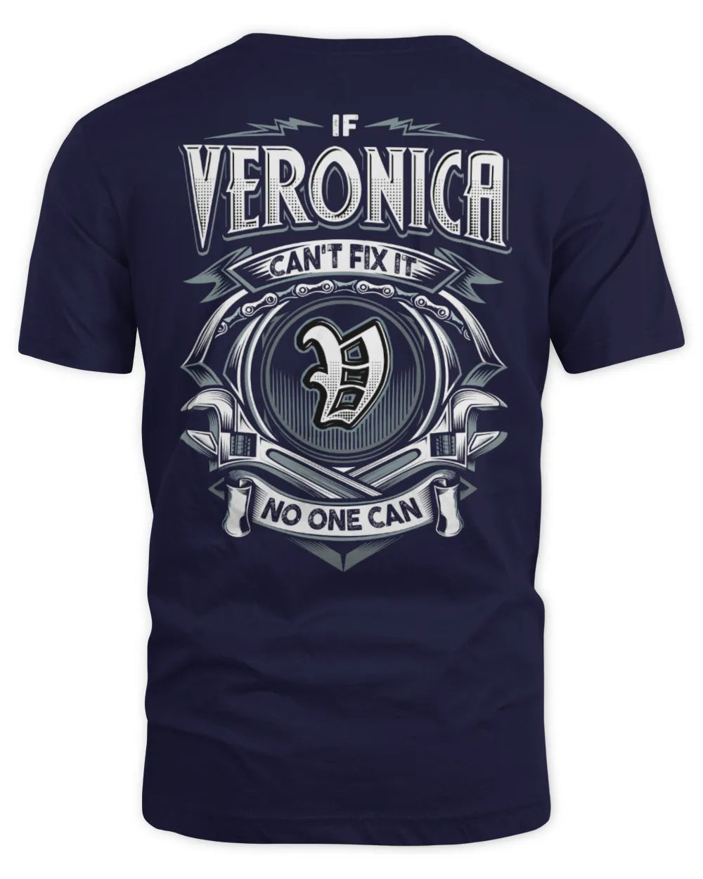 VERONICA AP81-K4-626 - Personalized Ahmed Quote Apparel “If Ahmed Can't Fix It, No One Can” - Unisex Standard T-Shirt - Navy