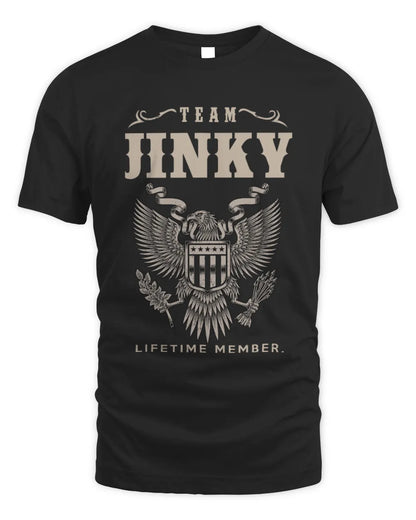 JINKY TP06-K82 – Personalized Classic Style Apparel “Team NAME Lifetime Member” - Unisex Standard T-Shirt - Black