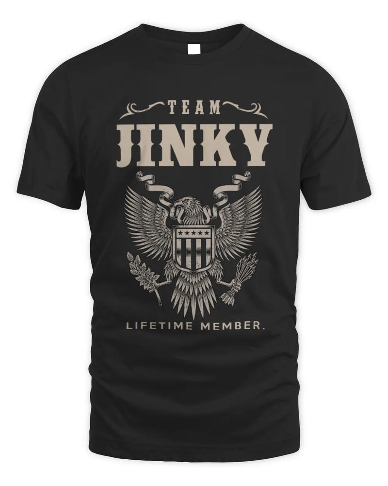 JINKY TP06-K82 – Personalized Classic Style Apparel “Team NAME Lifetime Member” - Unisex Standard T-Shirt - Black