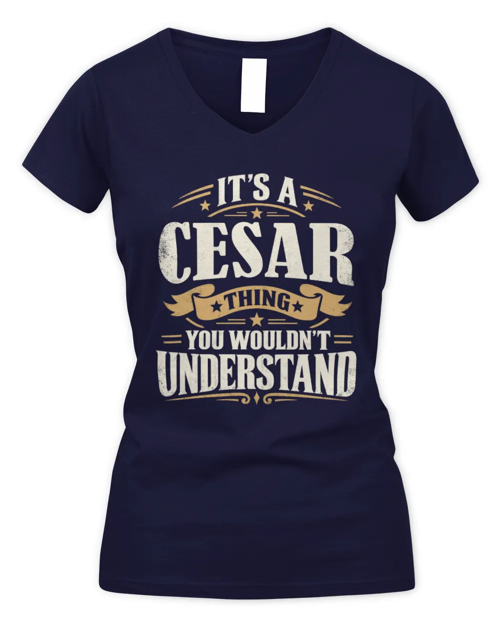 CESAR P08 TH51 - Personalized “It’s a/an [NAME] Thing – You Wouldn’t Understand” Shirt - Women's V-Neck T-Shirt - Navy