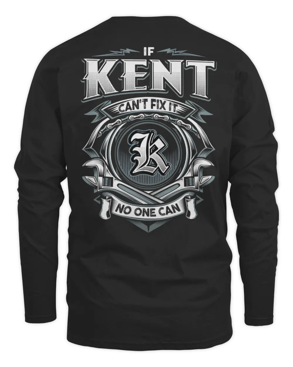 KENT AP81-K4-626 - Personalized Ahmed Quote Apparel “If Ahmed Can't Fix It, No One Can” - Men's Long Sleeved T-Shirt - Black
