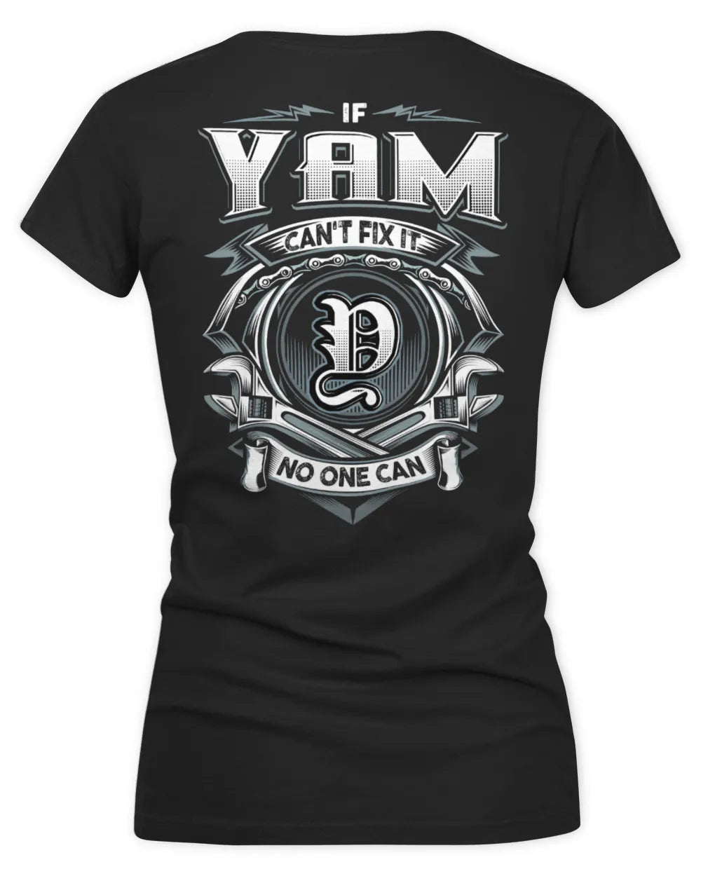 YAM AP81-K4-626 - Personalized Ahmed Quote Apparel “If Ahmed Can't Fix It, No One Can” - Women's V-Neck T-Shirt - Black