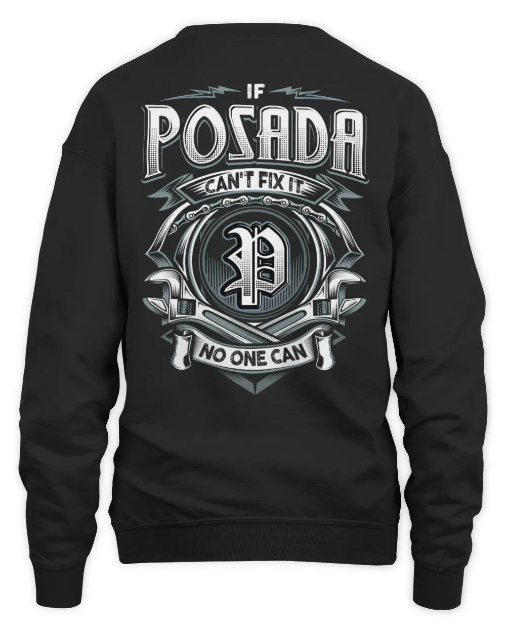 POSADA AP81-K4-626 - Personalized Ahmed Quote Apparel “If Ahmed Can't Fix It, No One Can” - Unisex Sweatshirt - Black