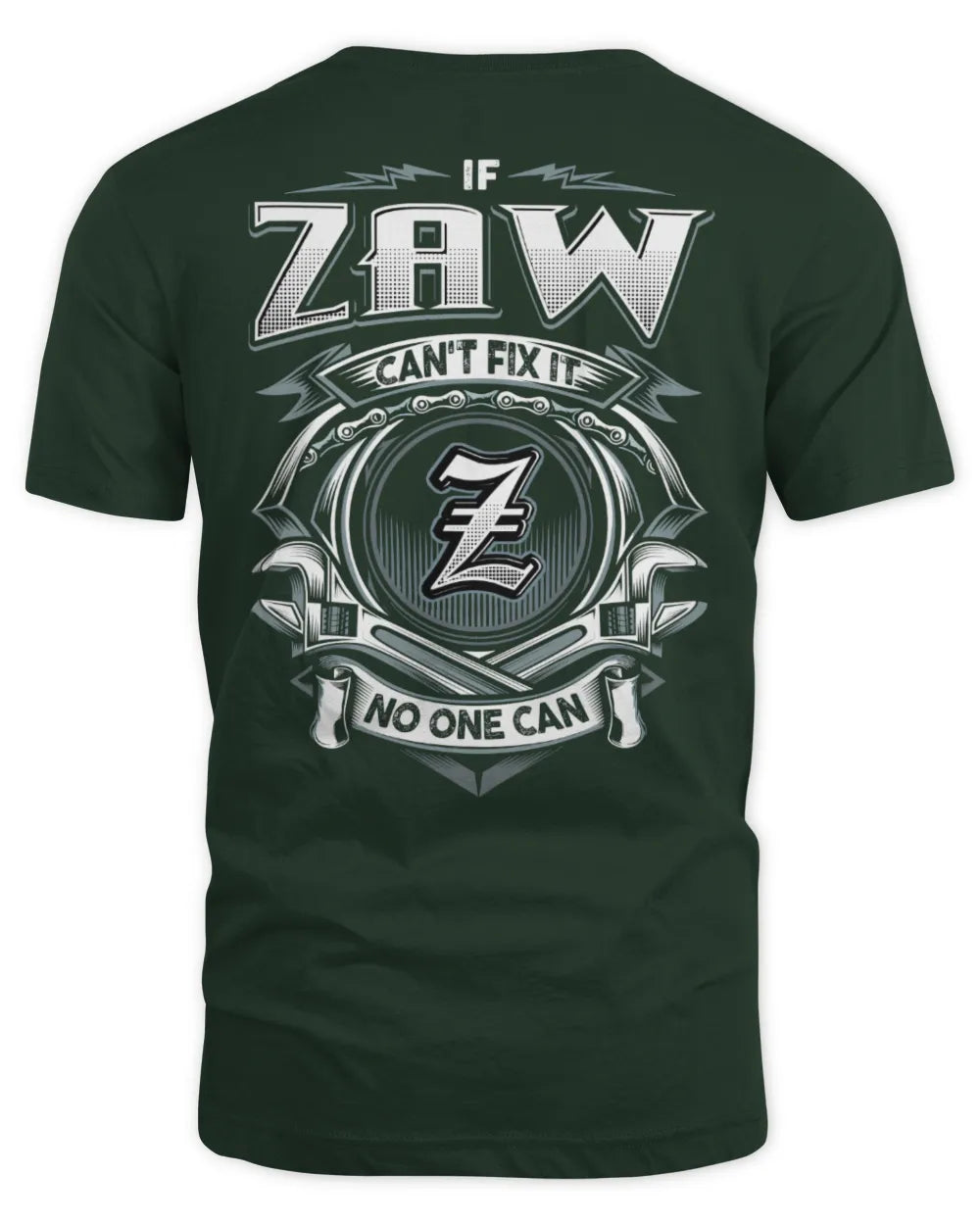 ZAW AP81-K4-626 - Personalized Ahmed Quote Apparel “If Ahmed Can't Fix It, No One Can” - Unisex Standard T-Shirt - Forest Green
