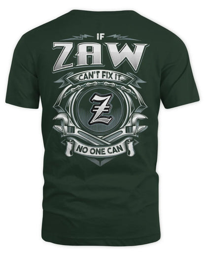 ZAW AP81-K4-626 - Personalized Ahmed Quote Apparel “If Ahmed Can't Fix It, No One Can” - Unisex Standard T-Shirt - Forest Green