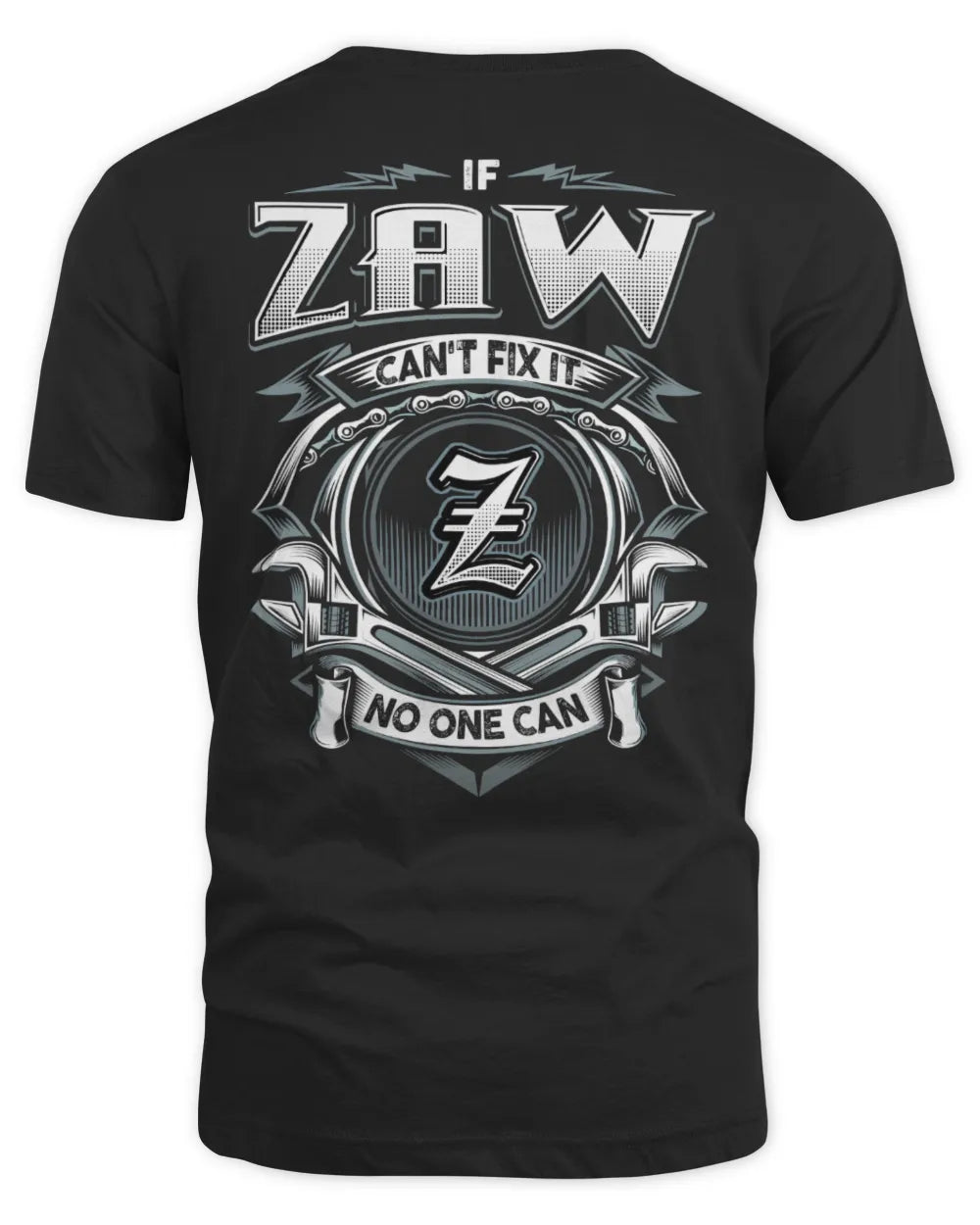 ZAW AP81-K4-626 - Personalized Ahmed Quote Apparel “If Ahmed Can't Fix It, No One Can” - Unisex Standard T-Shirt - Black