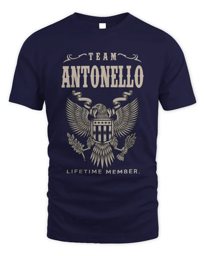 ANTONELLO TP06-K82 – Personalized Classic Style Apparel “Team NAME Lifetime Member” - Unisex Standard T-Shirt - Navy
